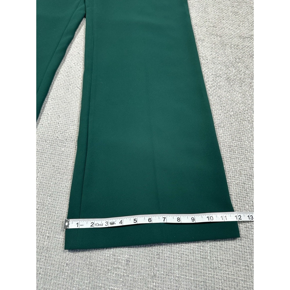 Zara Trousers Womens XL 35x34 Green Pants‎ Career Side Zip - Picture 6 of 10
